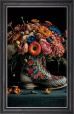 Prada Boot Floral Wall Art