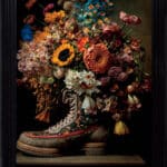 Prada Hi-top Boot Floral Wall Art