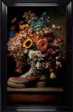 Prada Hi-top Boot Floral Wall Art