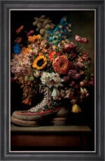Prada Hi-top Boot Floral Wall Art