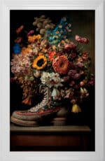 Prada Hi-top Boot Floral Wall Art
