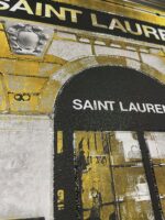 Saint Laurent Shop Front with Gold Background - Wall Art - Image 3