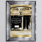 Louis Vuitton shop Front with Gold Background - Wall Art