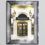 Tiffany & Co Shop Front with Gold Background - Wall Art