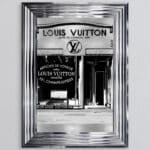 Louis Vuitton shop Front with Silver Background - Wall Art