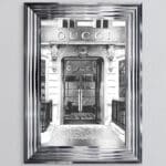 Gucci shop Front with Silver Background - Wall Art