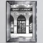 Saint Laurent shop Front with Silver Background - Wall Art