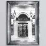 Tiffany & Co Shop Front with Silver Background - Wall Art