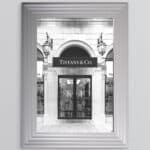 Tiffany & Co Shop Front with Silver Background - Wall Art