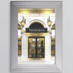 Tiffany & Co Shop Front with Gold Background - Wall Art