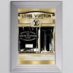 Louis Vuitton shop Front with Gold Background - Wall Art