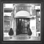 Dior Shop Front with Silver Background - Wall Art