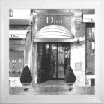 Dior Shop Front with Silver Background - Wall Art