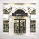 Tiffany & Co Shop Front with Gold Background - Wall Art