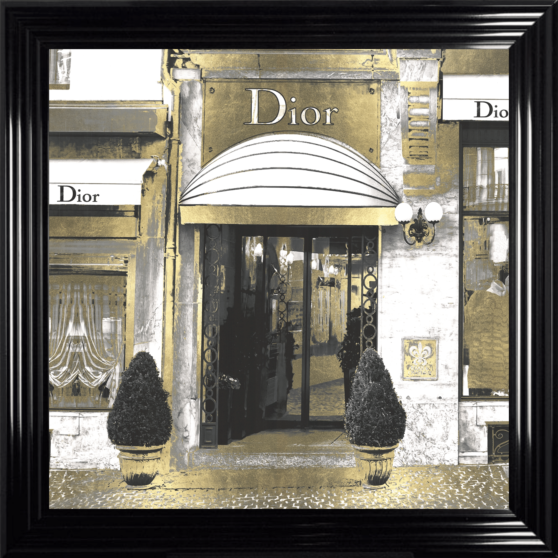 Untitled-4 (84) Dior Shop Front with Gold Background - Wall Art