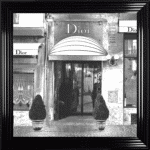 Dior Shop Front with Silver Background - Wall Art