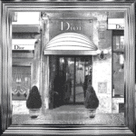Dior Shop Front with Silver Background - Wall Art