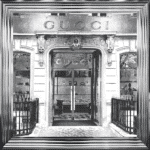 Gucci Shop Front with Silver Background - Wall Art