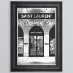 Saint Laurent shop Front with Silver Background - Wall Art