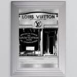 Louis Vuitton shop Front with Silver Background - Wall Art