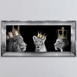 Lion Family with Boy Cub - Framed Wall Art