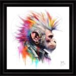 Punky Monkey - Framed Wall Art by Patrice Murciano