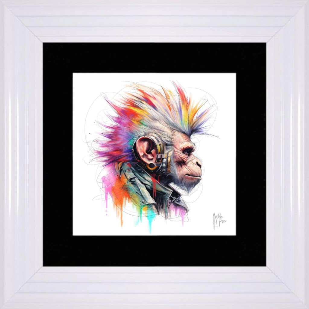 Punky Monkey - Framed Wall Art by Patrice Murciano
