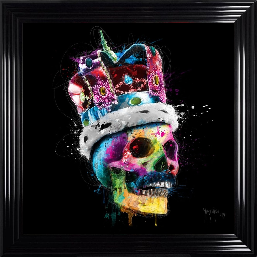 Untitled - 2023-10-12T141837.976 Freddie Mercury Skull - Framed Wall Art by Patrice Murciano