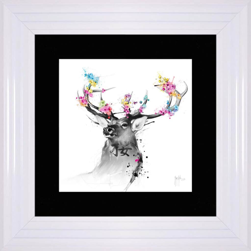 Hanami Stag - Framed Wall Art by Patrice Murciano