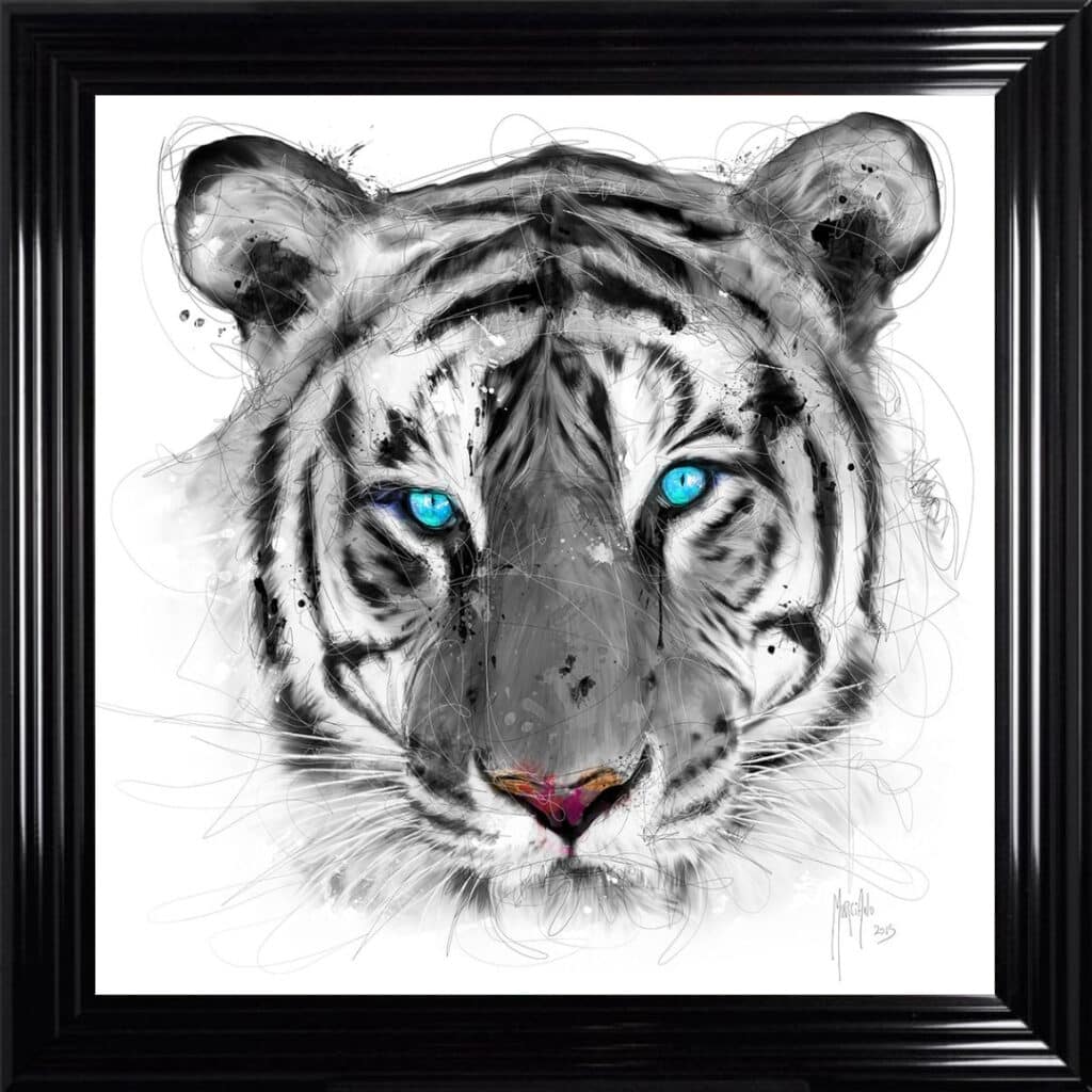 White Tiger - Framed Wall Art by Patrice Murciano