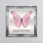 Louis Vuitton Pink Butterfly - Framed Wall Art