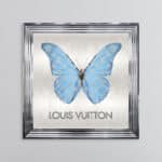 Louis Vuitton Tiffany Blue Butterfly - Framed Wall Art