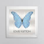 Louis Vuitton Tiffany Blue Butterfly - Framed Wall Art