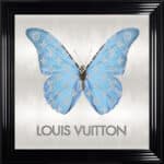 Louis Vuitton Tiffany Blue Butterfly - Framed Wall Art