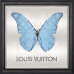 Louis Vuitton Tiffany Blue Butterfly - Framed Wall Art
