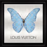 Louis Vuitton Tiffany Blue Butterfly - Framed Wall Art