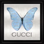 Gucci Tiffany Blue Butterfly - Framed Wall Art