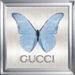 Gucci Tiffany Blue Butterfly - Framed Wall Art