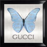 Gucci Tiffany Blue Butterfly - Framed Wall Art