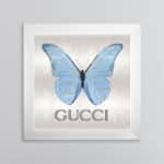 Gucci Tiffany Blue Butterfly - Framed Wall Art