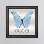 Gucci Tiffany Blue Butterfly - Framed Wall Art