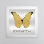 Louis Vuitton Gold Butterfly - Framed Wall Art