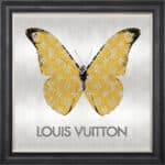 Louis Vuitton Gold Butterfly - Framed Wall Art