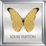 Louis Vuitton Gold Butterfly - Framed Wall Art