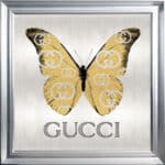 Gucci Gold Butterfly - Framed Wall Art