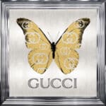 Gucci Gold Butterfly - Framed Wall Art
