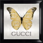Gucci Gold Butterfly - Framed Wall Art
