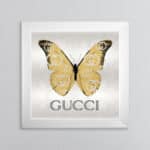 Gucci Gold Butterfly - Framed Wall Art