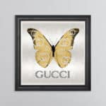 Gucci Gold Butterfly - Framed Wall Art