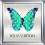 Louis Vuitton Emerald Green Butterfly - Framed Wall Art